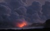 The glow from the lava flow, a little after sunset