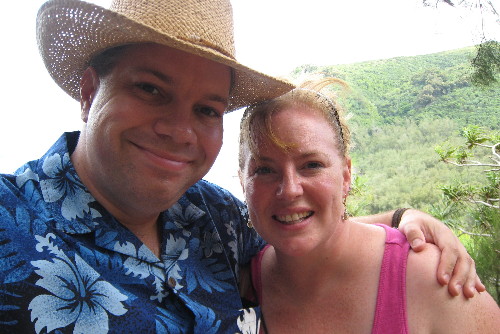 Above the black sand beach