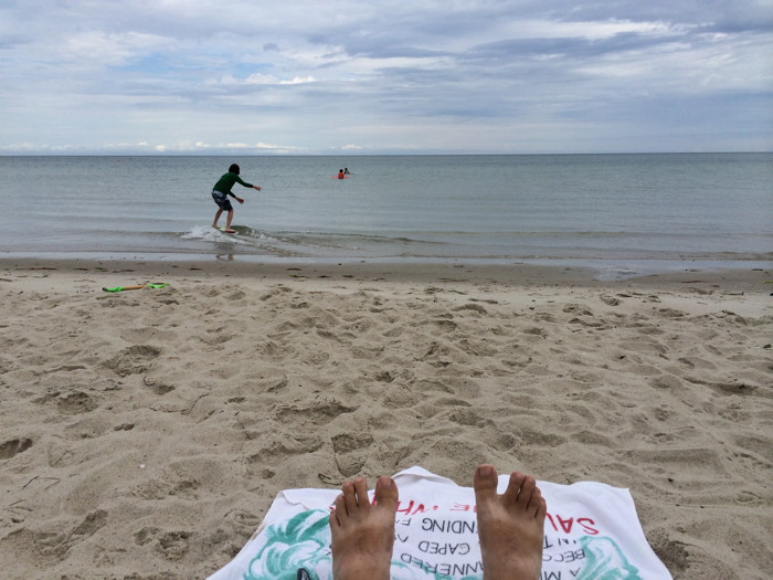 Sitting on Skaket Beach