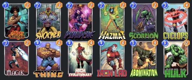 Marvel Snap High Evolutionary deck