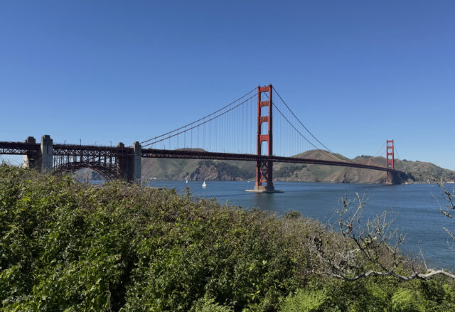 The Golden Gate Bridge, as seen from Battery East on the San Francisco side